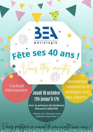 affiche invitation 40 ans bea metrologie